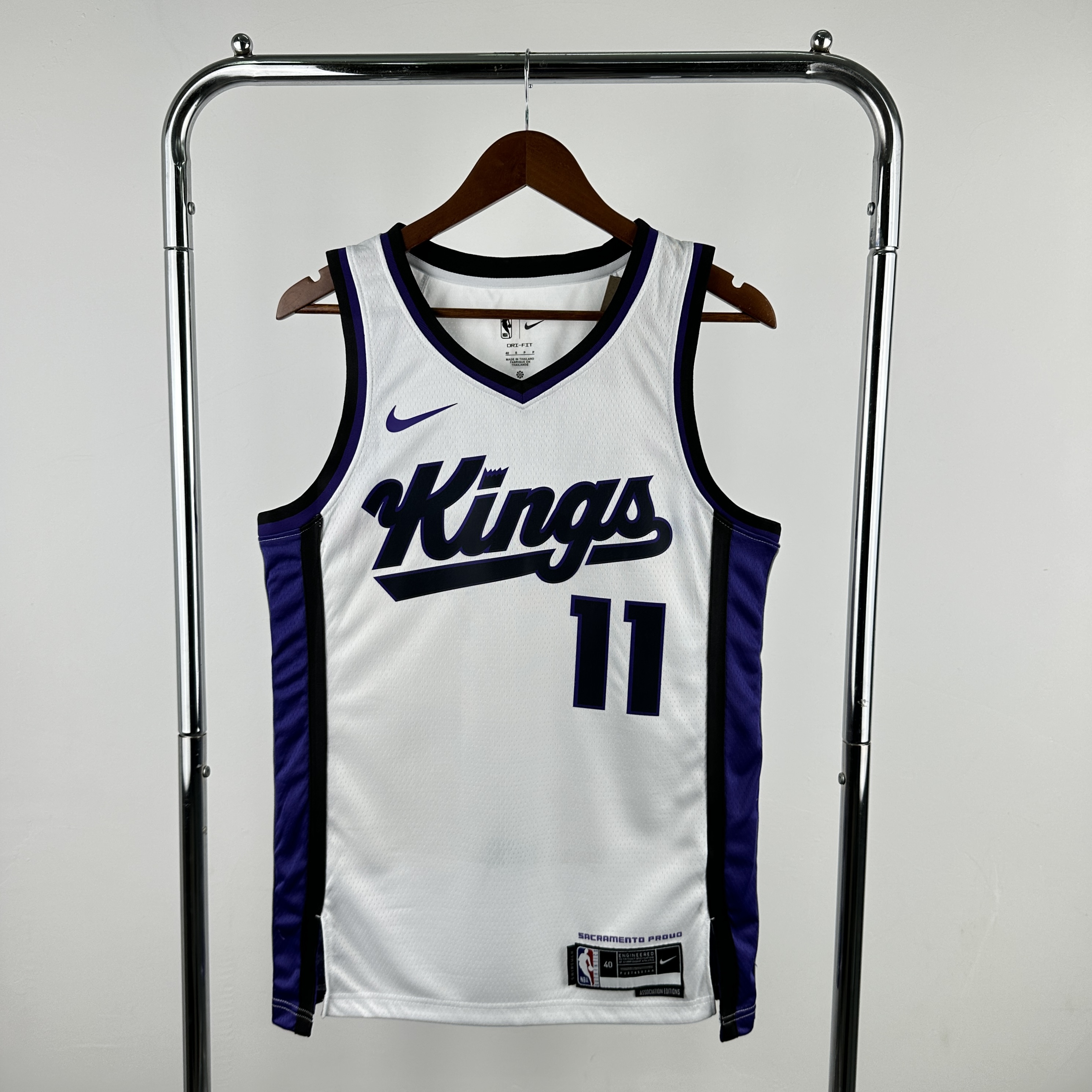 Men Sacramento Kings #11 Sabonis White Season Nike 2024 NBA Jersey